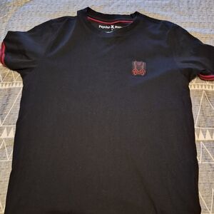 Psycho Bunny Black Shirt with Red Accents